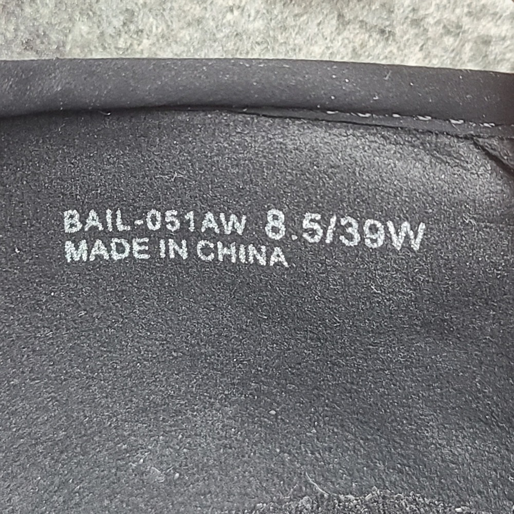 CL by Laundry Bail Wedge Pump Womens 8.5W Black Like New Elastic Strap - Picture 5 of 8